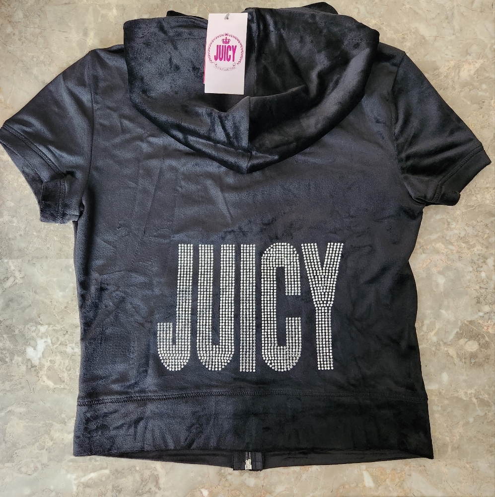S/M Juicy Couture OG Bling Velour Track Jacket Lounge Wear